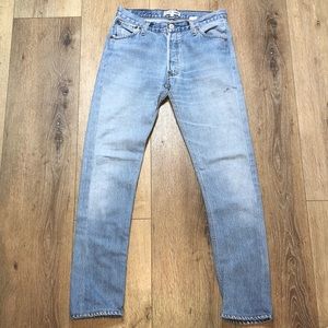 Re/Done Levi’s Light Wash Mid Rise Skinny Jeans 26